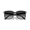 COACH Women's HC8413BD Square Sunglasses, Black/Grey Gradient, 58 mm