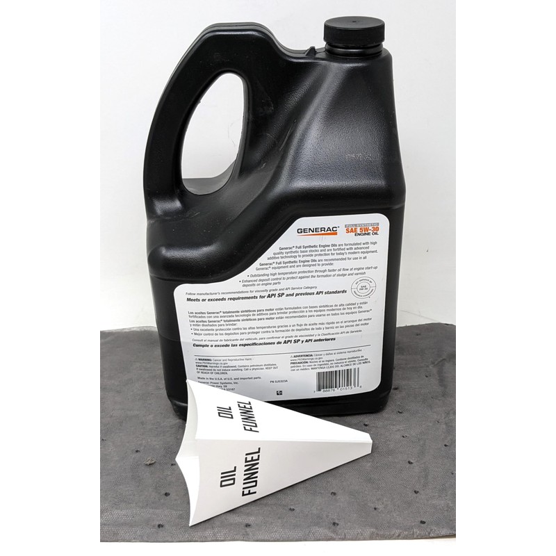 Generac 0J5323A Full Synthetic SAE 5W-30 Engine Oil 5-Quart Bottle