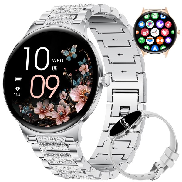 LIGE Smart Watch for Women(2 Bands), Ultra-thin 1.43" HD AMOLED