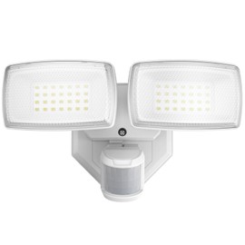 Onforu 32W 2 Head Motion Sensor Outdoor Lights, 3200LM 6500K LED Security Light, Dusk to Dawn, Motion Detector Light for Outside, IP65 Waterproof Flood Lights for Garage, Yard(White)