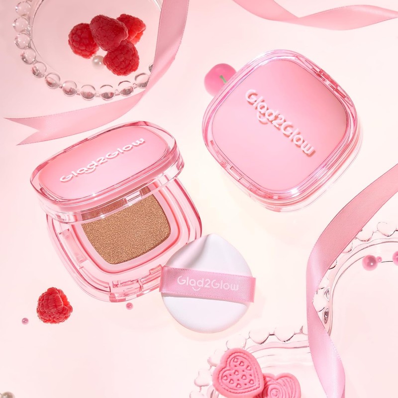 Base Cushion Glad2glow de alta cobertura semi mate – 11g