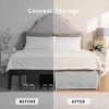 MIYE Pleated Waffle Weave Bed Skirt, Tailored Dust Ruffle 12