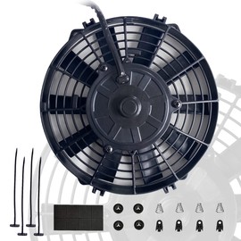 CTOCH 9" Inch Electric Radiator Fans 12V Universal Cooling Fan 80W Mount Kit High Performance Radiator Assembly Kit
