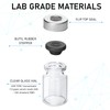 50 Pack 5ml Sealed Sample Vials, Transparent Glass Vials with