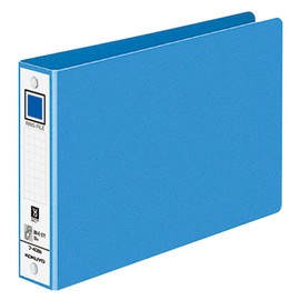 コクヨ リングファイル 色厚板紙表紙 2穴 B6横 220枚収容 青 フ-408B