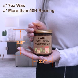 BrightinWint Vanilla Scented Candles, Friendship Candle Gifts for Women, I Wish You Lived Next Door Candles for Home Scented, Missing You Gifts for Best Friends, BFF, Bestie, Sister, Coworker