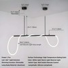 Huilefu Modern Led Chandelier,Pendant Light Remote Dimmable Hanging Light Ceiling
