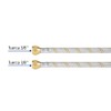 Foset FGA-40X, Manguera flexible de 400cm para gas, trenzado de