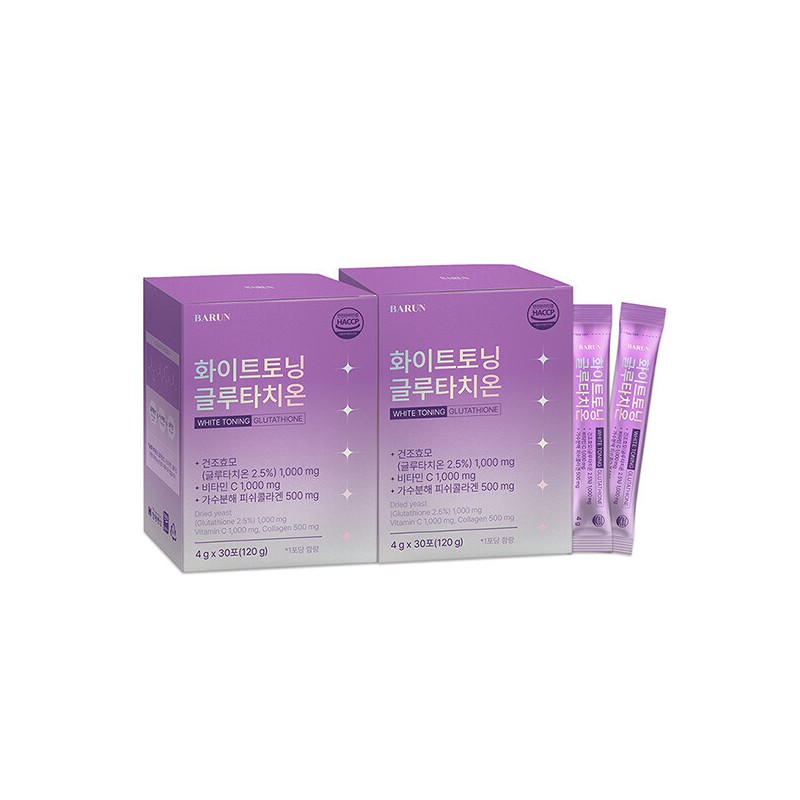 Barun 건강한약속바른 바른 저분자 화이트 콜라겐 글루타치온 60포(2개월분) / 엘라스틴