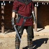 NIDHFG 1 Piece Black Belt, Knight Clothing Accessories, Pu Leather