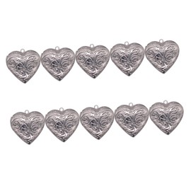 Hohopeti Stainless Steel Women's Necklace Heart Shaped Photo Frame Pendants Clavicle Pendants for Party Occasion