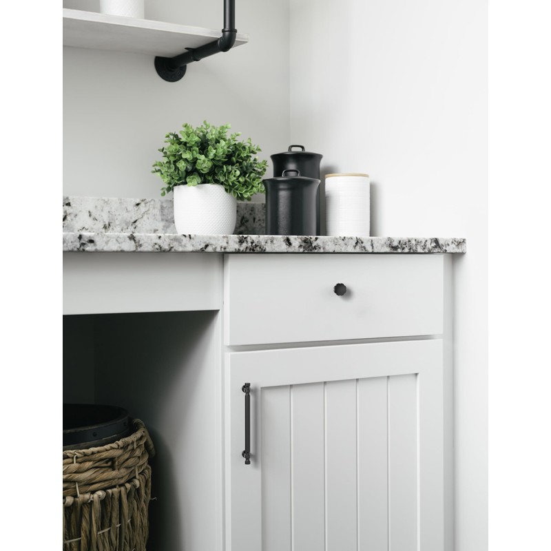 FURNIWARE Pack of 10 Cabinet Knobs, Cupboard Knobs, Matt Black,