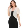 Women Shrug Soft Chiffon Open Front Sheer Short Sleeve Cardigans