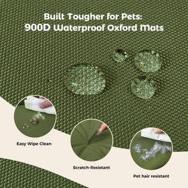 Miguel Oxford Outdoor Waterproof Dog Bed for Metal Dog Crates Water-Resistant All Weather Pet Mat Durable Easy Wipe Clean Travel Indoor Outdoor Puppy Cat Crate Bed 36inch, Green