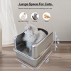 Aothey Stainless Steel Litter Box with Metal Lid and Scoop