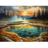 Diamond Art Painting Yellowstone National Park Landscape Kit for Adults