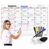 Large 36"x48" White Board Calendar Blank Dry Erase Calendar for
