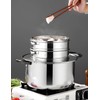 happykau Steaming Plate Steamer for Chinese Seiro, Durable, Stainless Steel,