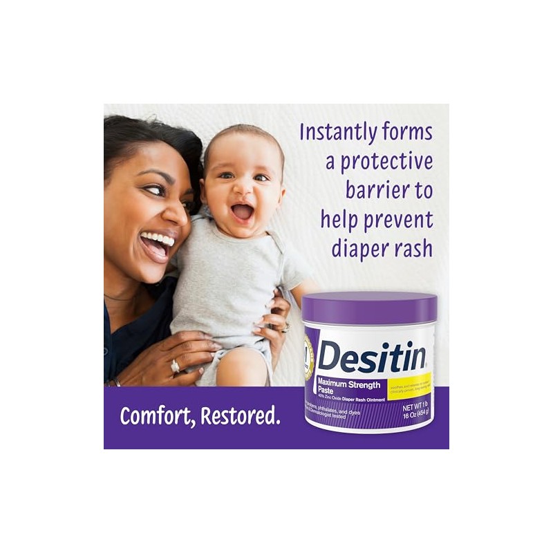 Desitin Diaper Rash Paste Maximum Strength, 16-Ounce Jar