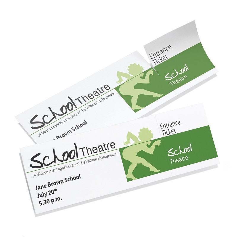 SIGEL LP714 Printable Admission Tickets with stub, 18 x 5,5