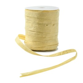 UR URLIFEHALL 100m Natural Raffia Ribbon Bundles Pale Goldenrod Raffia Cord Paper Twine for Gift Wrapping Crochet Crafts Bouquets Decoration