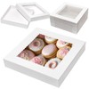 Mefleet 20Pcs 14x14x2.5 Bakery Boxes with Window Pie Boxes for