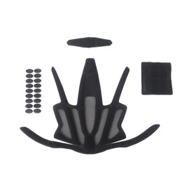 Helmet Inner Padding Net Foam Pads Kit Sealed Sponge Protective Lining Protection Liners Cushions Mats Set for Outdoor Sports Cycling Bike Motorcycle Bicycle Riding Accessories (Black)