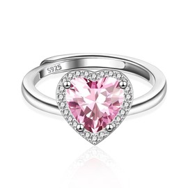 ALEXCRAFT Women's 925 Silver Rings with Cubic Zirconia Jewellery for Women Girlfriend Mum Girls, Sterling Silver