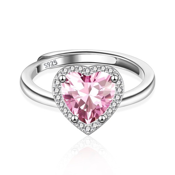 ALEXCRAFT Women's 925 Silver Rings with Cubic Zirconia Jewellery for