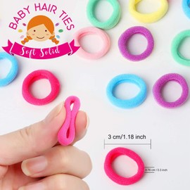 Donas para Cabello - Lazos de Pelo para Niñas, Cintas de Pelo para Coletas de Cabello Grueso y Rizado Ligas para Peinar Corbatas Goma Elásticas Bandas Diadema Algodón sin Costuras 100PCS 3CM Diámetro(Multicolor)