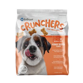 Blue Seal Kent Entrust Crunchers - Small Dog Treats, Peanut Butter Flavor - Crunchy Oven Baked Biscuits with Premium Ingredients, Healthy Snack, Ideal for Training - Made in USA, 3.5-Pound Bag