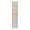 HARFINGTON 3pcs Twist Drill Bits 2mm Titanium Coated (HSS-E) M42