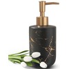 Gold Ceramic Soap Dispenser for Bathroom Black Soap Dispenser for