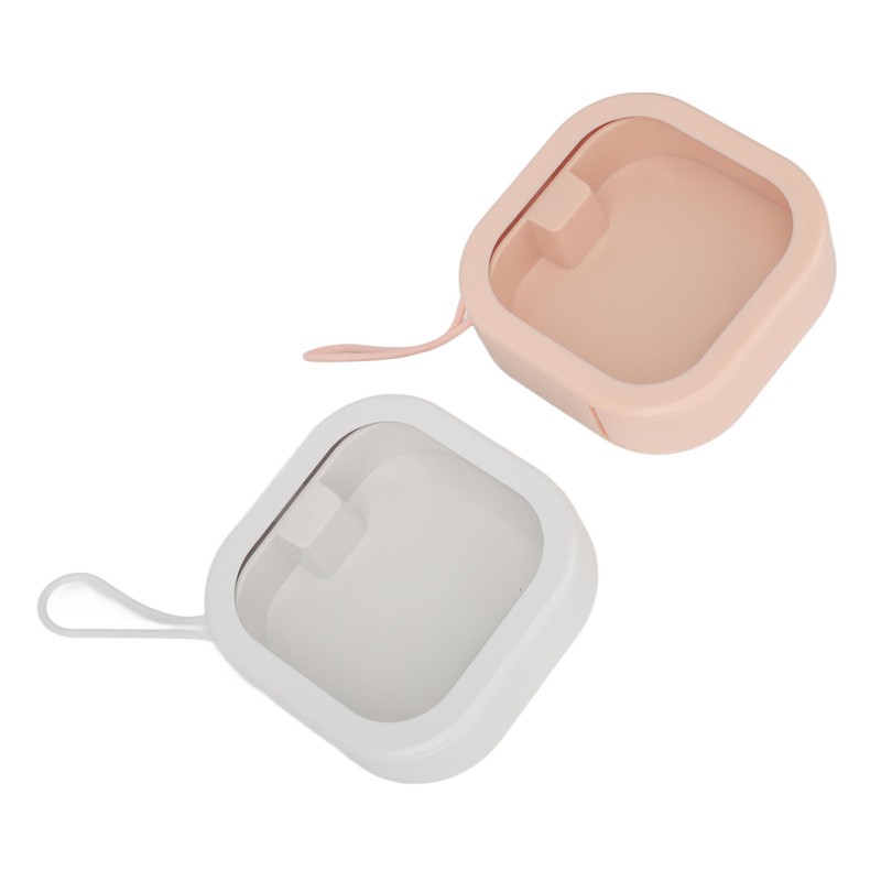 2pcs Hair Tie Organizer Box Multifunctional Transparent Top Hair Accessory