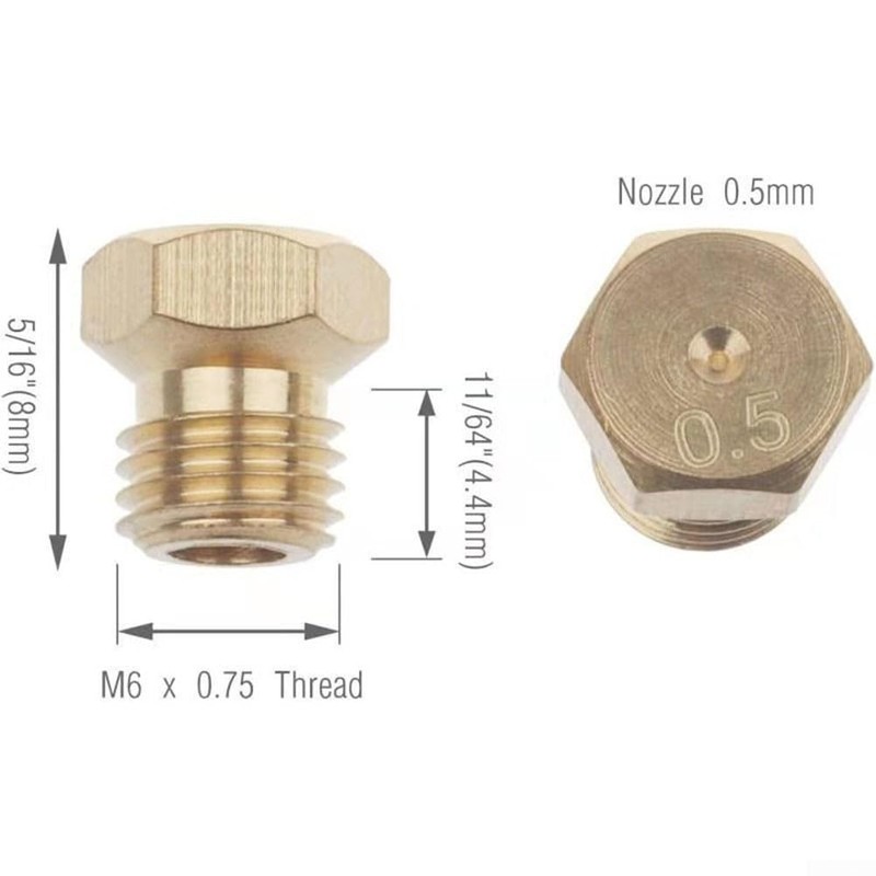 Pack of 20 Burner Nozzles, 0.5 mm Burner Gas Stove