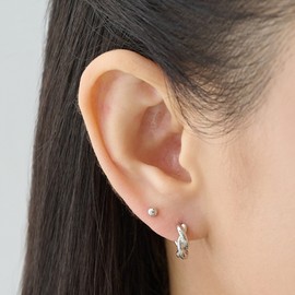 Gold&Deer 14K Goldfield Volume Twist One-Touch Earrings White Gold / 골드앤디어 14K 골드필드 볼륨 트위스트 원터치 귀걸이 화이트골드