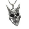 Skull Necklace for Men, Gothic Cross Skull Necklace, Viking Goat