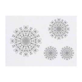 4 x 'Lineart Mandala' Temporary Tattoos (TO00073052)