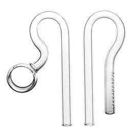 Leefasy Aquarium Lily Tube Glass Lily Pipe in in/out Clear Remove Oil Easy to Clean with Surface Skimmer Fish Tank Filter, 13mm