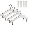 SALLO Foldable Travel Hangers with Clips, 4 Pack Beige