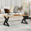 FJANKUI Black Metal Coffee Table Legs 16 Inch, DIY Cast