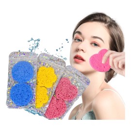 Magenta Esponja Exfoliante De Celulosa Natural Limpieza Facial 24 Pz