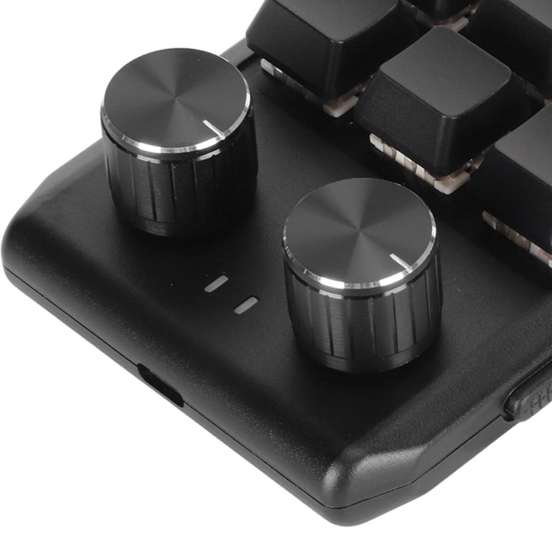 Mini Custom Keypad 12 Mechanical Keys 2 Knobs Programmable Red