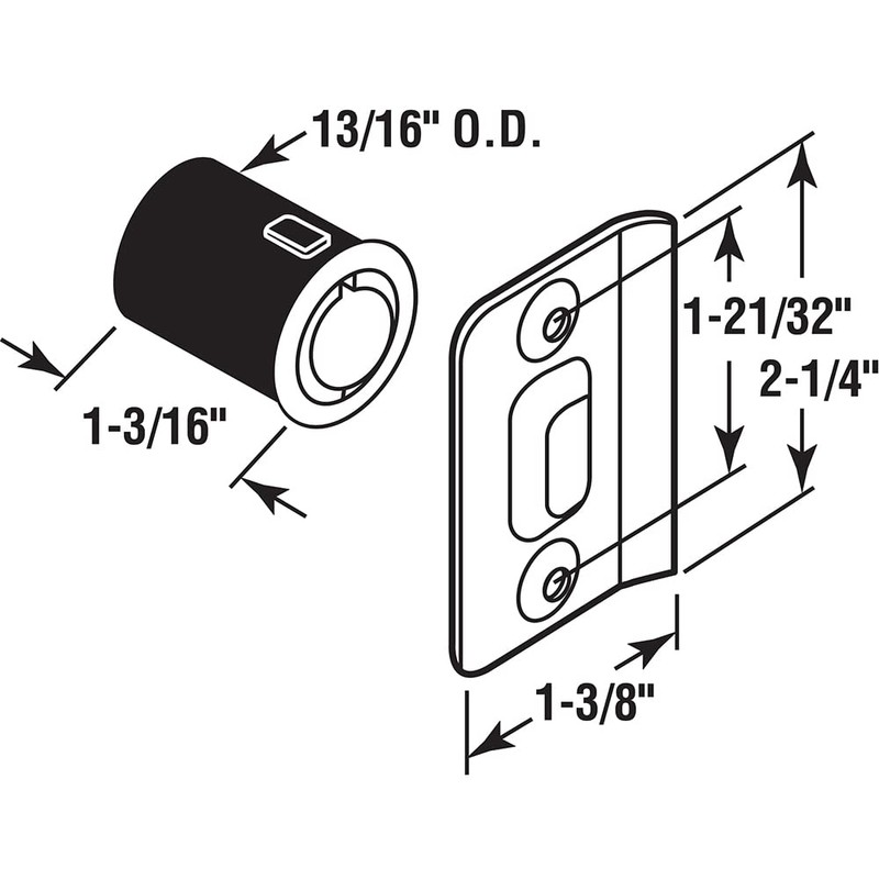 Prime-Line N 7334 Satin Nickel Drive-In Ball Catch with Strike
