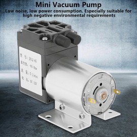 Mini Vacuum Pump DC 12V 5L/min 120kpa - Vacuum Suction Pump with Holder, 6W Micro Pump Low Noise Low Power Consumption