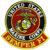 EagleEmblems PM0562 Patch-USMC Logo,Semper FI (3'') Patch