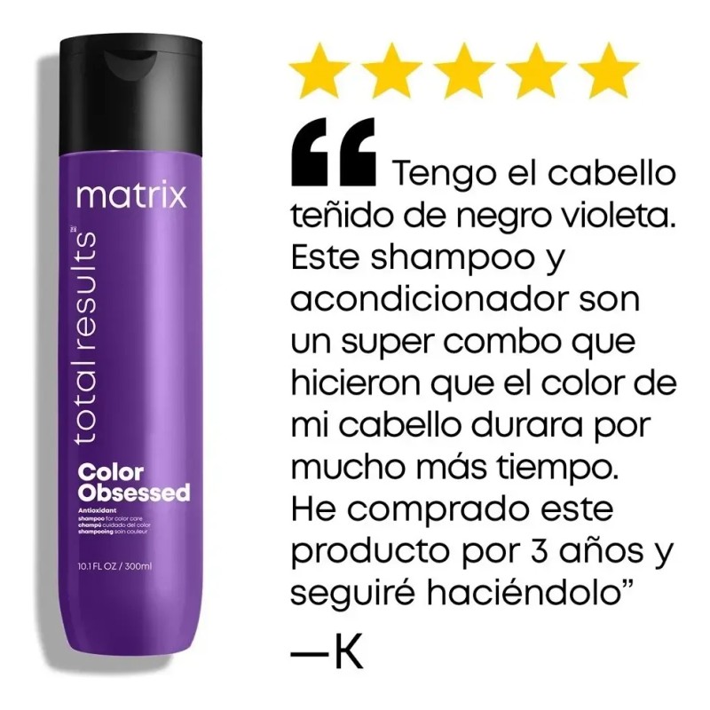 Shampoo Matrix Color Obsessed Para Cabello Teñido 300ml