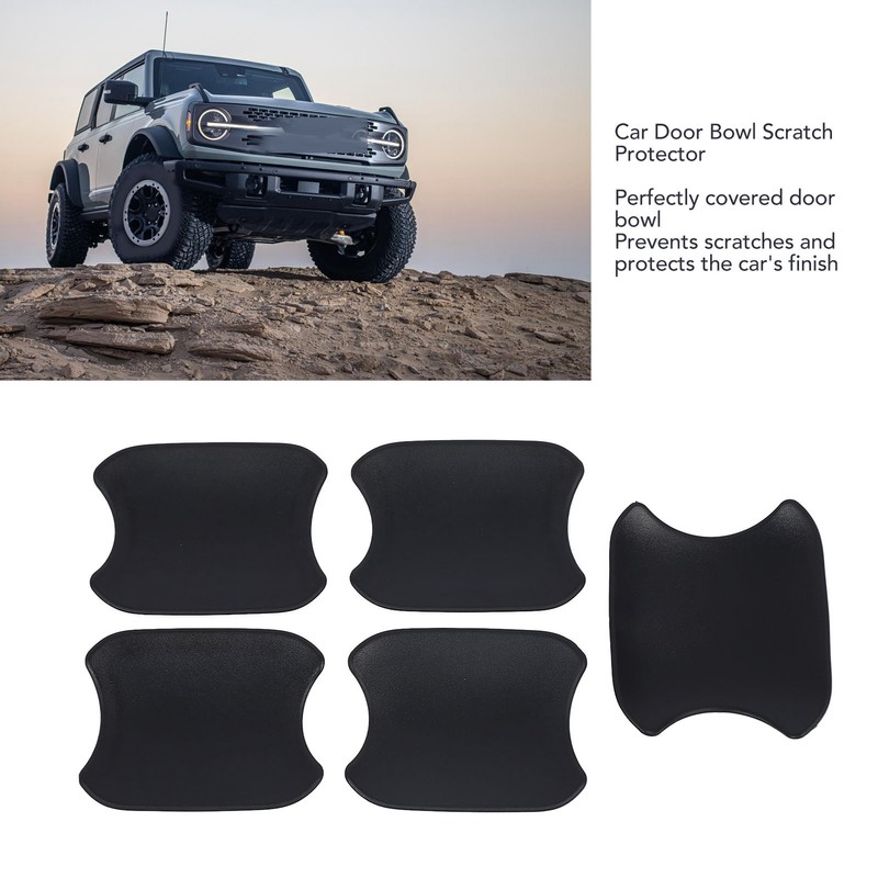 5PCS Car Exterior Door Handle Bowl Cover Protective Sticker Scratch