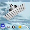 Nuodan High Pressure Rain Shower Head with Filtered - 8"