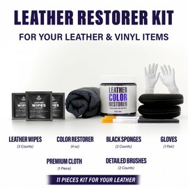 Leather Hero Leather Color Restorer for Couches, Leather Scratch Remover, Leather Couch Scratch Repair for Furniture and Car Seats - Complete Kit, Non-Toxic, Made in The USA (White)
